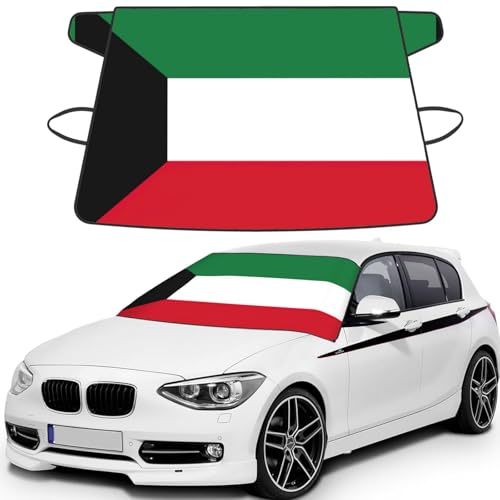Couverture de pare-brise auto drapeau Koweït pour éviter le grattage