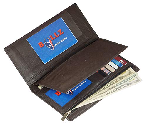 Genuine Leather Checkbook Cover Wallet Organizer With Credit Card Holder #TOP4