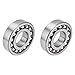 Self Aligning Ball Bearing Double Row High Speed Low Noise Proof Radial Bearing Kit for Industrial Machinery Automotive Gearbox High Carbon Steel 2Pcs Set (1307)