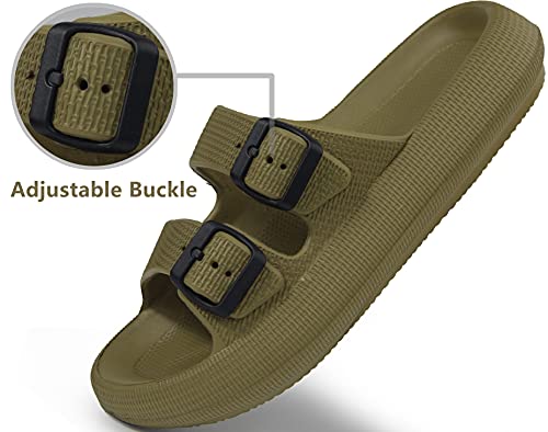Image of BenSorts Pillow Sandals for Women Men Thick Sole Adjustable Buckles EVA