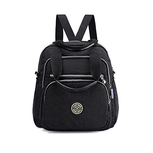 Image of Casual Backpack Women Shoulder Bag Ladies Crossbody Bag Nylon Handbag Girl Daypack for Work Travel Daily Use