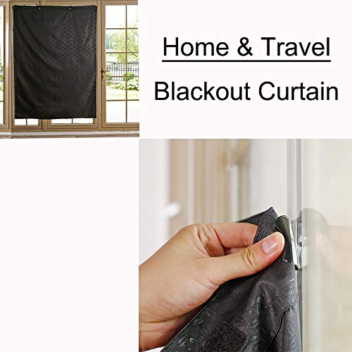 TOGRAND Blackout Curtain Shade Temporary Portable Blinds Adjustable Size with Suction Cups Provide