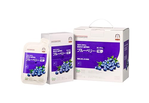 正官庄(ジョンガンジャン) ブルーベリー・紅参 40ml×21袋 韓国産 高麗人参 朝鮮人参 紅参(ホンサム) ginseng ブルーベリー 配合 美容 ケア サプリ 国内正規品
