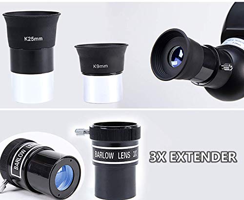 Telescopio astronómico refractor 80 mm con trípode ajustable miniatura 7