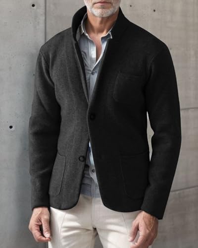 Men's Casual Blazer Open Front Long Sleeve Lightweight Sport Coats Suit Jacket Blazer2