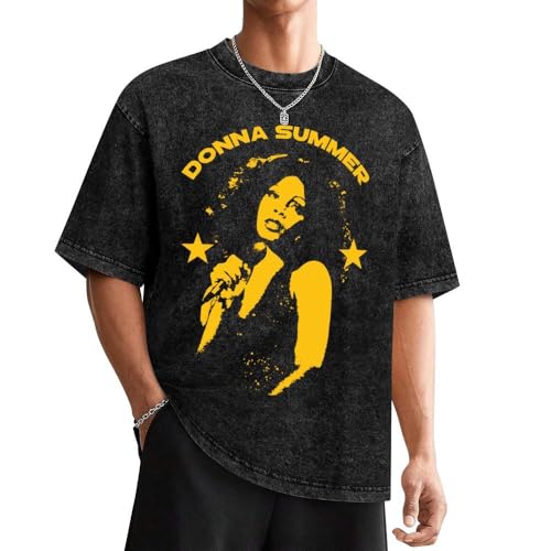 Donna Music Summer T-Shirt Short Sleeve Crew Neck Classic Fit Casual Sport Unisex T-Shirt