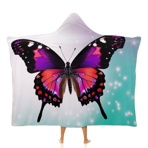 Cape à capuche papillon pour rester au chaud sur le canapé