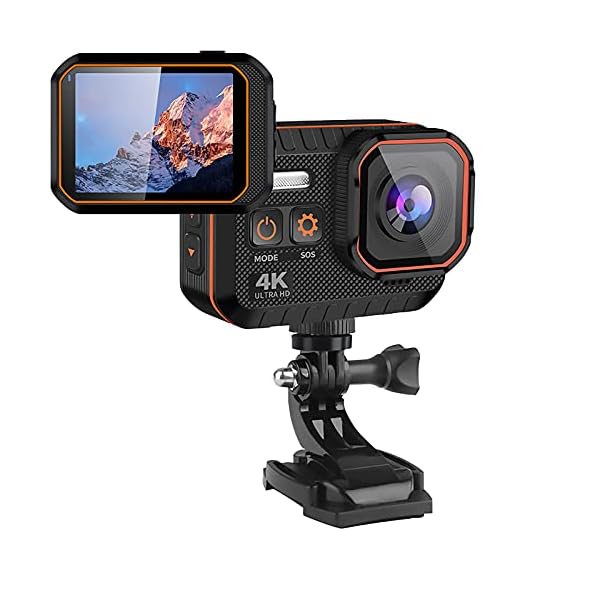 PIG-GIRL Action Cam 4K / 30fps / Action Kamera 20MP Unterwasserkamera IP68 Professionelle wasserdichte EIS 2.0 Kamera…