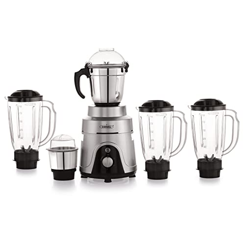 Cookwell Commercial Mixer Grinder 1200 W For Cafes, Restaurants, Hotels, Canteens (5 Jar) , Silver