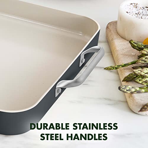 Greenpan Rio Healthy Ceramic Nonstick, 18" X 11" Double Burner Griddle Pan, Pfas-Free, Dishwasher Safe, Oven & Broiler Safe, Black #TOP4