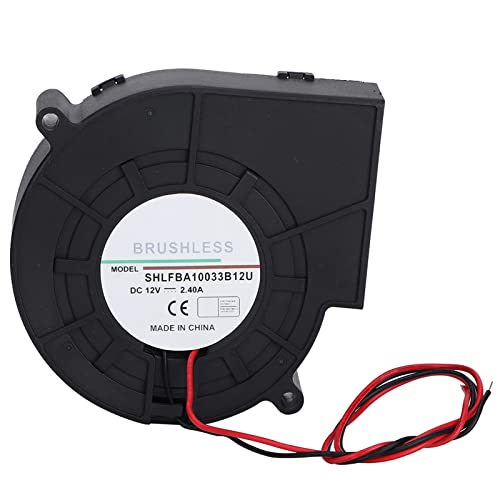 Uadme bluebone Ventilador De Barbacoa 12V 2.4A,Ventilador De Refrigeración De Soplador De Aire De Turbina De Doble Bola para Picnic Camping Equipo De Calefacción Barbacoa