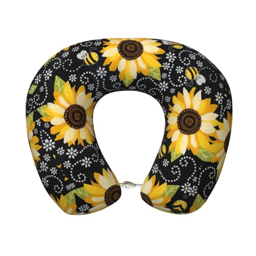 Almohada de poliéster para cuello y hombros negra miniatura 1