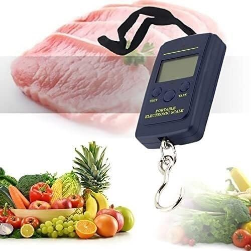 Luggage Scale, Digital Fish Scale, 40kg Household Portable Electronic Scale Mini Portable Hanging Scale Hook Scale Luggage Fish Scale