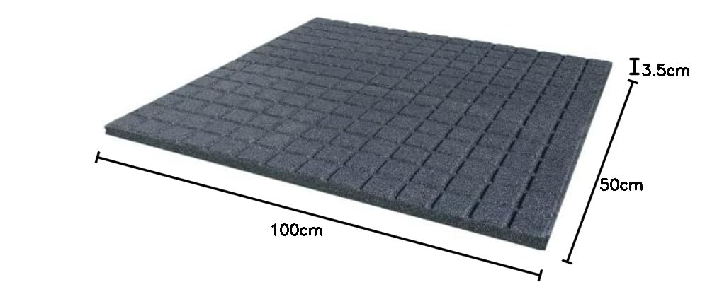 1m² Stallmatten Boxenmatten Gummimatten Pferdematten Box Pferd 100x50x3,5 cm (43,99€/m²)