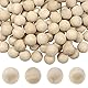 TOAOB 100 Stück Holzkugeln Ohne Loch 20mm Runde Natürliche Lose Spacer Perlen Unlackiert Naturholz Holzperlen Bastelperlen für DIY Schmuck Herstellung zum Basteln