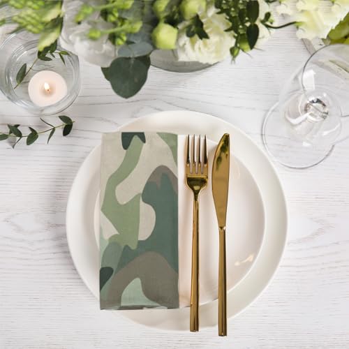 Servilletas de tela camuflaje set x6 50.5x50.5 cm miniatura 6