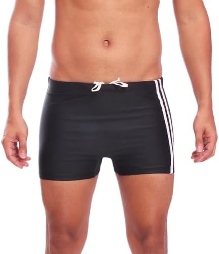 Sunga Boxer Masculina Com Friso Moda Praia Verão Preto