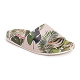 MUK LUKS Women's Pool Party Slide Sandal, Jungle, Large