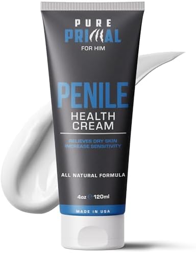 Pure Primal Penile Health Cream for Men – Fast-Absorbing Daily Moisturizer for Delicate Areas – Hydration & Comfort Support for Sensitive, Dry, or Irritated Skin – Non-Greasy, Fragrance-Free Formula