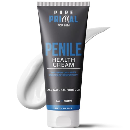 Pure Primal Penile Cream for Men – Fast-Absorbing Penile Health Creme for Hydration Skin Support & Irritation Relief – Daily Moisturizer Treatment