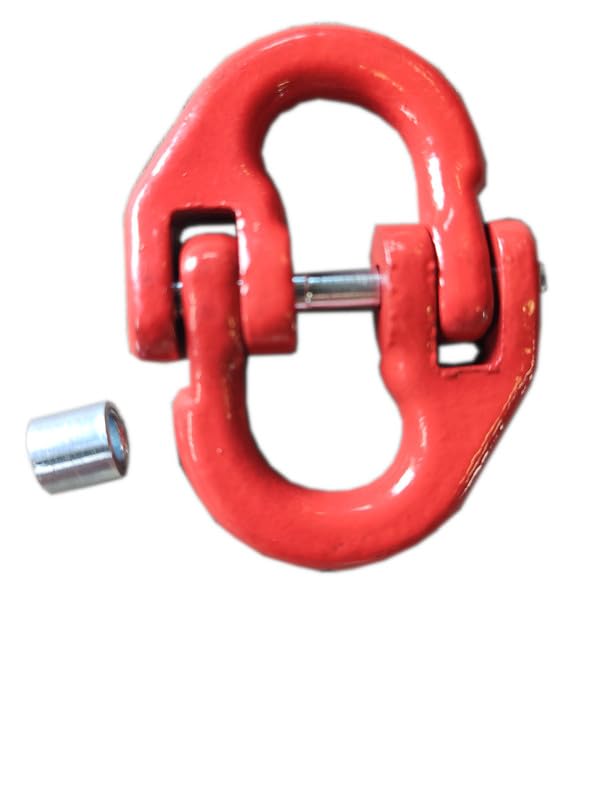 Catena di Sollevamento a 1 Braccio 6mm x 1m - Catena di Ancoraggio ad Alta Resistenza - Catena di gru Robusta Classe 8 con Gancio a Forcella