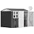 DWVO 10' x 8' Outdoor Storage Shed, Waterproof Metal Garden Shed with Windows, Lockable Doors, and Sloped Roof for Patio, Backyard, Lawn, Tool Storage, Bike Shed, Pet Shelter (Gray + White)