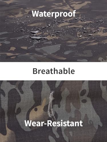 TOMITANY Men’s Military Tactical Pants Slim Fit Cargo Camo Pant Waterproof Airsoft Combat Pants with Knee Pads3