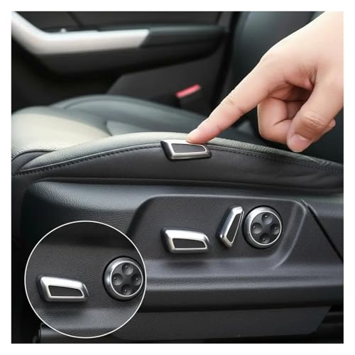 Interruptor de asiento para Audi A5 A7 Q5 perilla de ajuste 6 piezas negro cromado 2