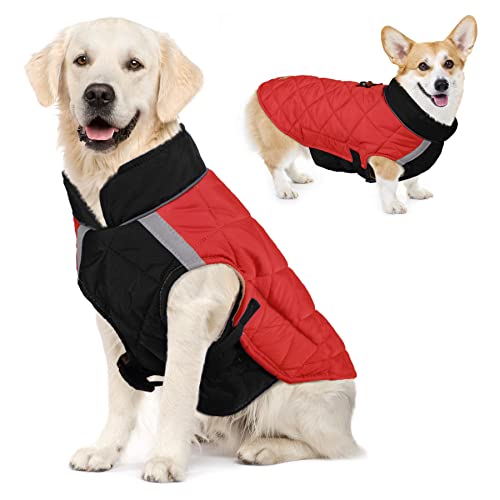 Morvigive Dog Coats For Winter, Super Warm Dog Jacket With Harness Sports Style For Small Medium Dogs, Windproof & Water-Repellent Dog Cold Weather Vest For Walking, Hiking, & Running #TOP22
