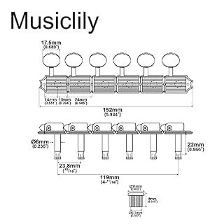 Musiclily Mécaniques 6-en-ligne Machine Heads pour Fender Stratocaster Telecaster Guitare, Chromé - Les Beatles, Paul McCartney, John Lennon, RIngo Starr, George Harrison Musiclily Mécaniques 6-en-ligne Machine Heads pour Fender Stratocaster Telecaster Guitare, Chromé – Image 2