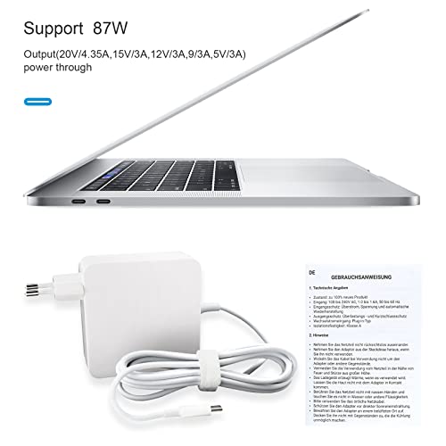 Adattatore di alimentazione USB C da 87 W