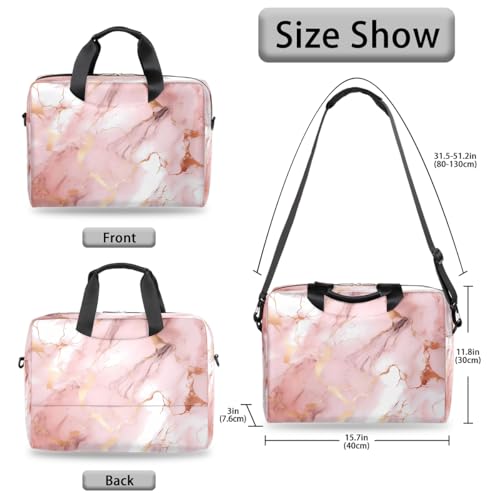 Bolso para laptop rosa dorado de 16 pulgadas, diseño delgado para negocios miniatura 6