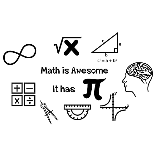 Sticker mathématiques boussole en vinyle noir repositionnable - 2