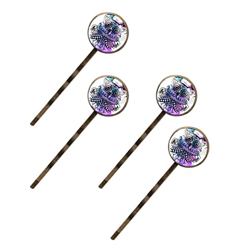 Épingle à cheveux hibou violet pour fixer efficacement vos chignons de fête
