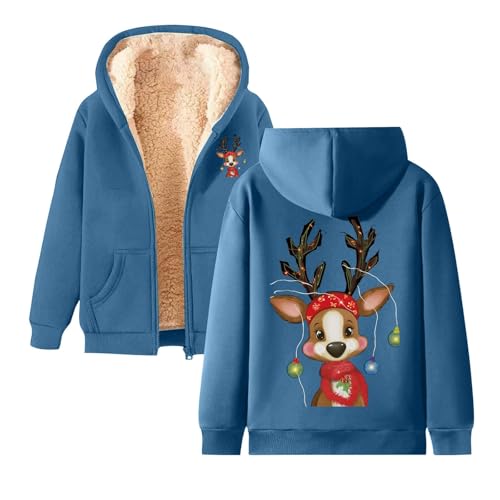 Sweat à capuche de Noël femme contre le froid avec intérieur polaire