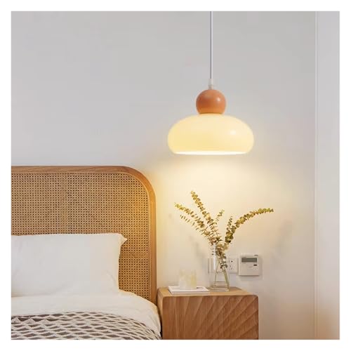 Lustre en verre jaune clair pour chambre et salon