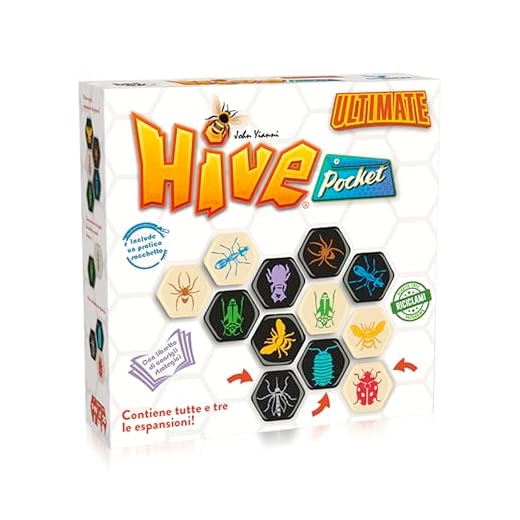 Hive Pocket Ultimate - Gioco di Strategia per 2 Giocatori - Include le Espansioni Coccinella, Zanzara e Onisco - 2 Gocatori - 9+ Anni - 20 Minuti - Edizione Italiana