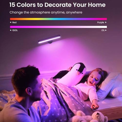Lámparas de pared LED con interruptor y control remoto apliques interiores de 360° 4