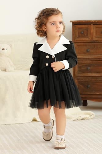 YOUNGER TREE Toddler Baby Girl Halloween Sister Matching Outfits Black Tutu Dress Little Kids 3M-7t2