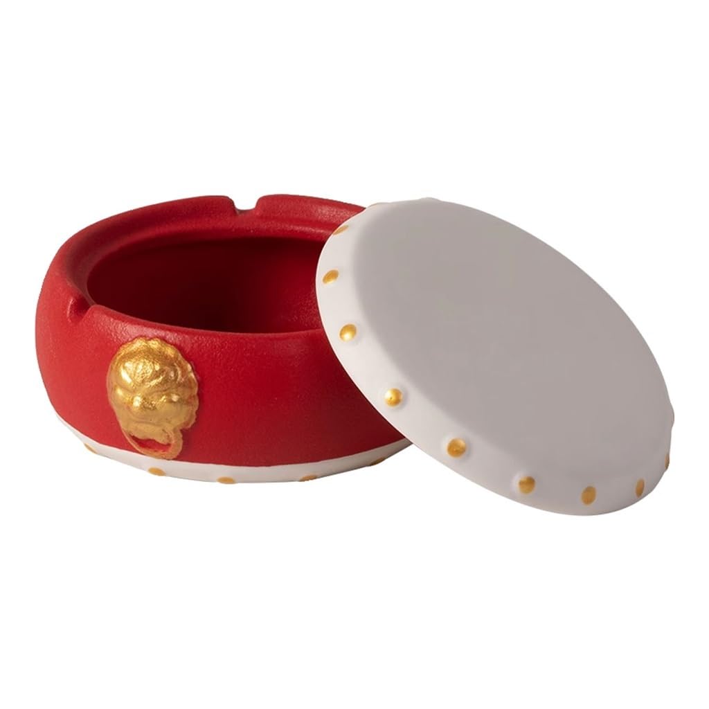 Gthtuhfd Red Ash Tray Chinese Style Trendy Ashtray With Lid For Home Office Coffee Table Small Ornaments Ashtray For Outside Patio