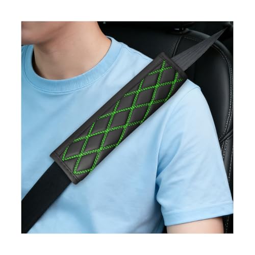 Ywdiml Car Seat Belt Cover, 2PCS Leather Breathable Comfortable Vehicle Seatbelt Pads for Neck & Shoulder, Automotive Interior Seat Strap Protecter...