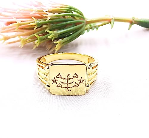 Baha'i Silver Ring 925 Silver Baha'i Signet Ring, Baha'i Ring Bahai Gift From Haifa, Nine Star Ring, Bahá'í Ring4