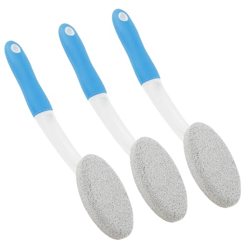 ZJRDYYK 3 Pcs Pumice Stone Toilet Bowl Cleaner with Handle, Pumice Stone Cleaning Brush, Pumice Toilet Scrubber, Pumice Stone with Handle for Toilet Cleaning