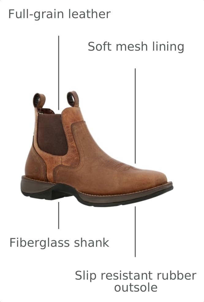 Image of Durango mens Red Dirt Rebel By Durango Square-toe Western Boot