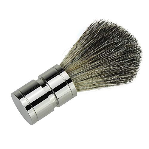 DIY Herren Friseur Pinsel angenehme Rasur Werkzeug Bart Haar Rasierpinsel aus rostfreiem Metall Griff weichen synthetischen Nylonhaar