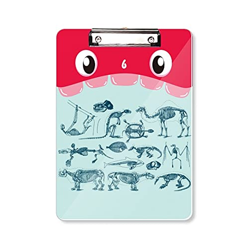 Bloc-notes d'apprentissage A4 à tête plate avec motif les os d'animal