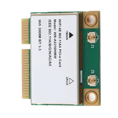 Tarjeta de red para laptop con interfaz Mini PCIE Half Height, compatible con laptops, pequeños hosts y máquinas publicitarias, soporte banda 6GHz y tecnología MU MIMO miniatura 3