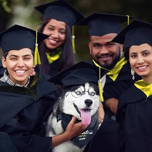 2 Pieces Black Dog Graduation Cap and Gown 2024 Pets Graduation Caps Dog Graduation Bandana Scarf Pet Cosplay Glasses Set for Small Medium Large Dogs Cats Graduation Party Dress Costume Accessory 2 Pieces Black Dog Graduation Cap and Gown 2024 Pets Graduation Caps Dog Graduation Bandana Scarf Pet Cosplay Glasses Set for Small Medium Large Dogs Cats Graduation Party Dress Costume Accessory