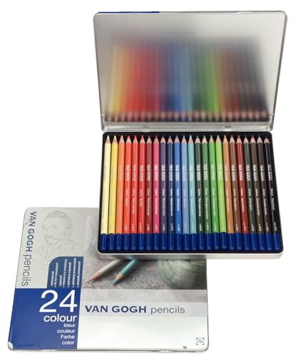 Van Gogh Lápices Estuche de 24 lápices de color - Pigmentos...