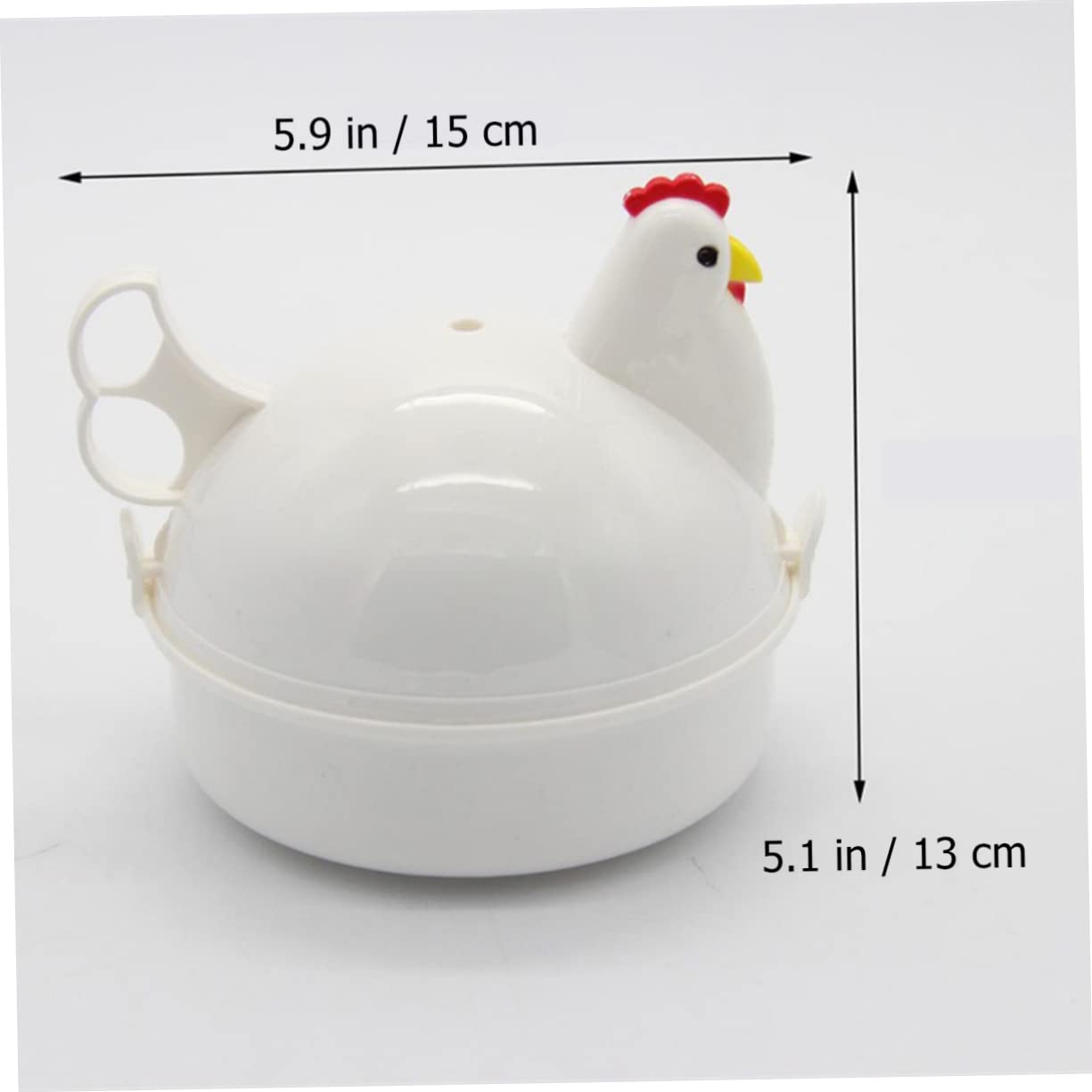 HEALLILY Chicken Shape Microwave Egg Cooker Poacher for Eggs Easy to Use Kitchen Utensil with Steamer Function Microwave